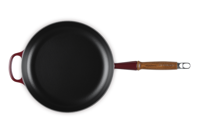 Cast Iron Signature Frying Pan with Wooden HandleGarnet image number 6